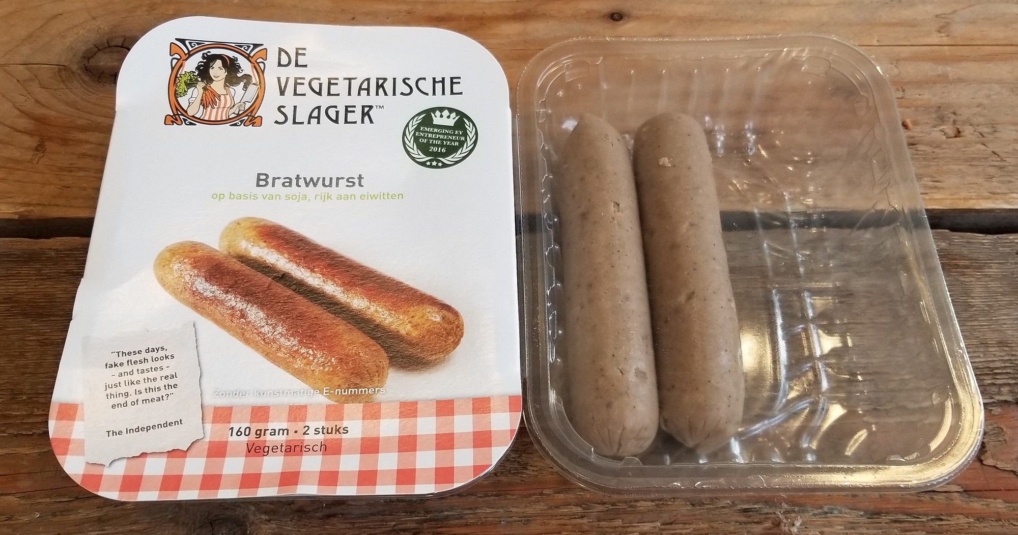 De Vegetarische Slager Bratwurst in pak